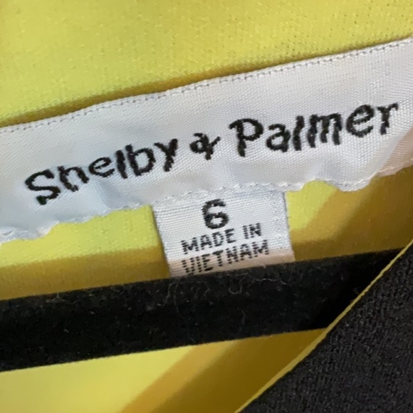 Shelby & Palmer Blue Midi Dress with V-Neck and Cap Sleeves - Picture 2 of 3